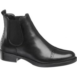 Botki damskie 5th Avenue czarne. Czarne botki damskie 5th Avenue, ze skóry, bez obcasa, na obcasie, bez zapięcia. Za 219,90 zł.
