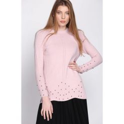 Różowy Sweter Narrow-Minded. Różowe bez kategorii Born2be, xl, z okrągłym kołnierzem. Za 34,99 zł.