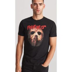 T-shirt Friday the 13th - Czarny. Czarne t-shirty męskie Reserved, s, bez wzorów, bez kołnierzyka. Za 49,99 zł.