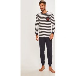 Tom Tailor Denim - Piżama. Niebieskie piżamy męskie TOM TAILOR DENIM, s, bez wzorów, z bawełny, bez rękawów. W wyprzedaży za 159,90 zł.