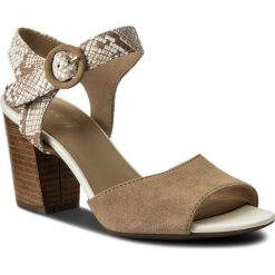 Sandały GEOX - D Eudora D2828ZC 02141 C5000 Beige. Brązowe klapki damskie Geox, bez wzorów, z zamszu, bez obcasa, na obcasie. W wyprzedaży za 259,00 zł.