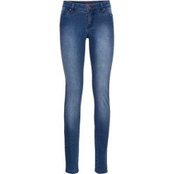 Dżinsy SKINNY bonprix niebieski "stone”. Niebieskie jeansy damskie marki bonprix, z jeansu. Za 59,99 zł.