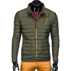 KURTKA MĘSKA PRZEJŚCIOWA PIKOWANA C290 - OLIWKOWA. Zielone kurtki męskie pikowane marki Ombre Clothing, m, z nylonu. Za 79,00 zł.