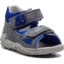 Sandały SUPERFIT - 4-09011-25 M Hellgrau/Blau. Szare sandały chłopięce Superfit, ze skóry, bez zapięcia. W wyprzedaży za 169,00 zł.