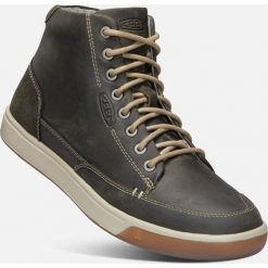 KEEN męskie trampki Glenhaven Sneaker Mid M, Dark Olive/Black Olive, 42. Czarne trampki męskie Keen, bez wzorów, ze skóry, bez zapięcia. W wyprzedaży za 369,00 zł.