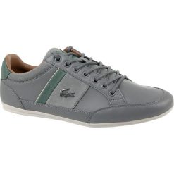 Lacoste Chaymon 417 CAM0070248. Szare półbuty męskie Lacoste, bez wzorów, ze skóry, bez zapięcia. W wyprzedaży za 399,99 zł.