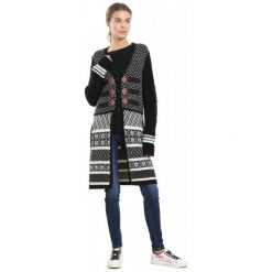 Desigual Sweter Damski Laura L Czarny. Czarne kardigany damskie Desigual, l. Za 599,00 zł.