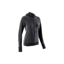 Kurtka do biegania RUN WARM NIGHT damska. Czarne kurtki sportowe damskie KALENJI, bez wzorów, z elastanu, bez kaptura, do biegania. Za 119,99 zł.