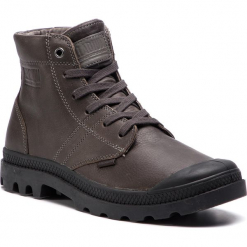 Trapery PALLADIUM - Pallabrousse Lth M 05980-052-M Cloudburst/Black. Czarne buty zimowe męskie Palladium, ze skóry. W wyprzedaży za 309,00 zł.