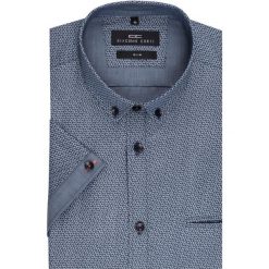 Koszula SIMONE KKGS000007. Szare koszule męskie na spinki marki Giacomo Conti, na lato, m, z materiału, button down, z krótkim rękawem. Za 199,00 zł.