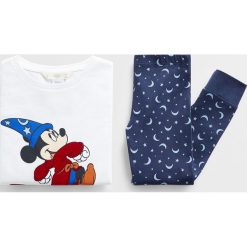 Mango Kids - Piżama dziecięca Fantasia 110-164 cm. Niebieskie piżamy dziewczęce Mango Kids, bez wzorów, z elastanu, z długim rękawem. Za 89,90 zł.