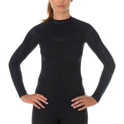 Bluzki sportowe damskie: Brubeck Bluza damska THERMO z długim rękawem czarna r. L (LS13100)