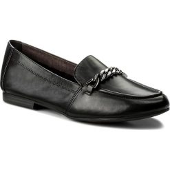 Półbuty TAMARIS - 1-24214-20 Black Leather 003. Czarne creepersy damskie Tamaris, ze skóry, na płaskiej podeszwie. W wyprzedaży za 199,00 zł.