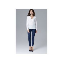 Bluzka L023 Ecru. Brązowe bluzki damskie Lenitif, xl, bez wzorów, bez kołnierzyka, z długim rękawem. Za 129,00 zł.