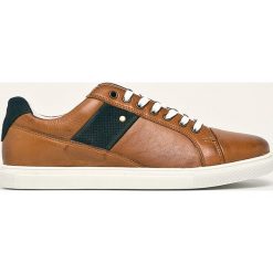 Wojas - Buty skórzane. Pomarańczowe sneakersy męskie Wojas, z okrągłym noskiem, bez zapięcia. Za 329,90 zł.