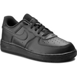 Buty NIKE - Force 1 (PS) 314193 009 Black/Black/Black. Czarne półbuty dziewczęce Nike, na sznurówki. W wyprzedaży za 179,00 zł.