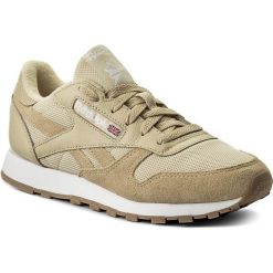 Buty Reebok - Cl Leather Estl BS9722 Straw/White. Brązowe półbuty damskie Reebok, na co dzień, bez wzorów, ze skóry, bez obcasa, na płaskiej podeszwie, bez zapięcia. W wyprzedaży za 219,00 zł.