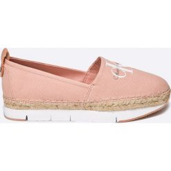 Calvin Klein Jeans - Espadryle Genna Canvas. Różowe espadryle damskie marki Calvin Klein Jeans, z jeansu, na obcasie. Za 459,90 zł.