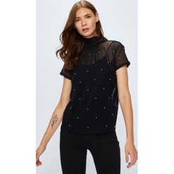 Guess Jeans - Top. Szare topy damskie Guess Jeans, m, z aplikacjami, z bawełny. Za 229,90 zł.
