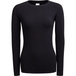 Longsleeve damski TSDL600 - głęboka czerń - Outhorn. Czarne koszulki damskie marki Outhorn, bez wzorów, bez kołnierzyka. W wyprzedaży za 29,99 zł.