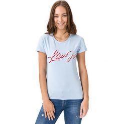 Liu Jo Koszulka Niebieski. Niebieskie koszulki damskie Liu Jo, l, z aplikacjami, z elastanu, bez kołnierzyka. Za 350,95 zł.