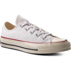 Trampki CONVERSE - Ctas 70 Ox 162065C White/Garnet/Egret. Białe półbuty damskie Converse, bez wzorów, z gumy, bez zapięcia. W wyprzedaży za 239,00 zł.