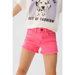 Mango Kids - Szorty dziecięce Patri 110-164 cm. Białe spodenki dziewczęce Mango Kids, z aplikacjami, z elastanu, casualowe. W wyprzedaży za 49,90 zł.