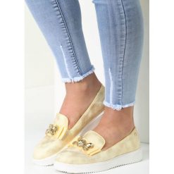 Żółte Lordsy Jungle Fever. Żółte mokasyny damskie marki vices, ze skóry, na niskim obcasie. Za 69,99 zł.