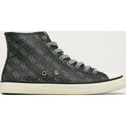 Guess Jeans - Trampki. Szare trampki męskie Guess Jeans, z aplikacjami, z jeansu, na sznurówki. Za 449,90 zł.