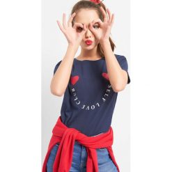 T-shirt z nadrukiem. Niebieskie koszulki damskie Orsay, na co dzień, s, z nadrukiem, z bawełny, bez kołnierzyka, z krótkim rękawem. Za 24,99 zł.