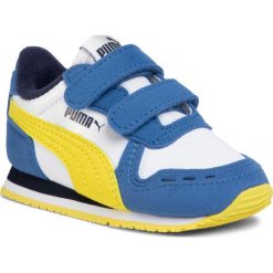 Sneakersy PUMA - Cabana Racer Sl V Inf 3351980 80 Puma White/Bright Cobalt. Niebieskie trampki chłopięce Puma, bez wzorów, ze skóry ekologicznej, na rzepy. Za 149,99 zł.