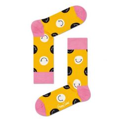 Skarpety Happy Socks Smile (SMI01-2000). Szare skarpetki męskie marki Happy Socks, z bawełny. Za 29,99 zł.