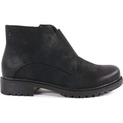 BOTKI DAMSKIE TS 15109-55 CZA. Botki damskie T. Sokolski, ze skóry, bez obcasa, bez zapięcia. Za 64,00 zł.