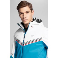 Kurtka narciarska męska 4Hills KUMN100 - niebieski. Niebieskie kurtki męskie na zimę, s, z poliesteru, narciarskie, primaloft. Za 1499,99 zł.