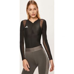 Adidas Performance - Longsleeve. Czarne topy damskie adidas Performance, xs, bez wzorów, z elastanu, casualowe, z okrągłym kołnierzem. W wyprzedaży za 159,90 zł.