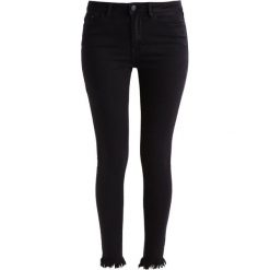 Vila VIJUNAS CUTOFF Jeans Skinny Fit black. Czarne boyfriendy damskie Vila. W wyprzedaży za 135,85 zł.