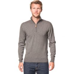 Golfy męskie: Sweter w kolorze szarym