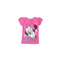Bluzka dziewczęca we wzory, kolorowa Myszka Minnie. Różowe t-shirty dziewczęce TXM, w kolorowe wzory. Za 14,99 zł.