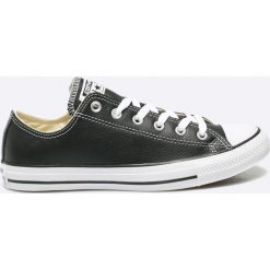 Converse - Tenisówki. Czarne trampki męskie marki Converse, ze skóry, na sznurówki. W wyprzedaży za 329,90 zł.