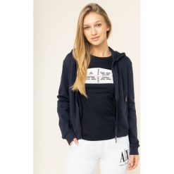 Bluza Armani Exchange 3HYM04 YJ95Z 1593. Niebieskie bluzy damskie Armani Exchange, m, bez wzorów, z bawełny, bez rękawów, bez kaptura. W wyprzedaży za 319,00 zł.