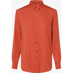 Calvin Klein - Bluzka damska, pomarańczowy. Pomarańczowe bluzki damskie Calvin Klein, bez wzorów, eleganckie, z klasycznym kołnierzykiem, bez rękawów. Za 449,95 zł.