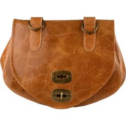 Torebki klasyczne damskie: Skórzana torebka w kolorze jasnobrązowym – 29 x 19 x 13 cm