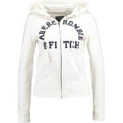 Abercrombie & Fitch HOLIDAY LOGO Bluza rozpinana off white. Białe bluzy damskie marki Abercrombie & Fitch, xs, z bawełny. Za 349,00 zł.