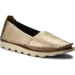 Creepersy damskie: Półbuty CLARKS - Damara Chic 261232164 Gold Metallic