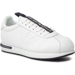 Sneakersy EMPORIO ARMANI - X4X260 XL709 K222 White/White/White. Białe sneakersy męskie marki Emporio Armani, na co dzień, bez wzorów, ze skóry ekologicznej, bez zapięcia. Za 839,00 zł.