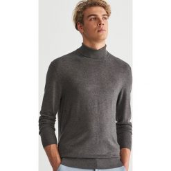 Gładki sweter z golfem - Szary. Szare golfy męskie marki Reserved, s. Za 99,99 zł.