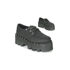 Derby TUK DINO LUG CREEPERS. Czarne półbuty damskie TUK, bez wzorów, bez obcasa, bez zapięcia. W wyprzedaży za 495,20 zł.