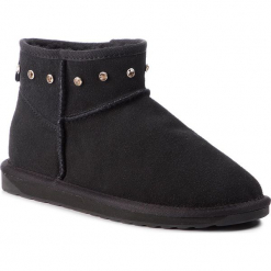 Buty EMU AUSTRALIA - Stinger Rhinestone Micro W11897 Black. Czarne kowbojki damskie EMU Australia, ze skóry, na niskim obcasie. Za 599,00 zł.