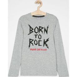 Blukids - Longsleeve dziecięcy 140-170 cm. Szare t-shirty chłopięce Blukids, z nadrukiem, z bawełny, z długim rękawem. W wyprzedaży za 24,90 zł.
