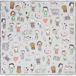 Chusty damskie: Chusta „Peanuts” w kolorze szarym – 53 x 53 cm